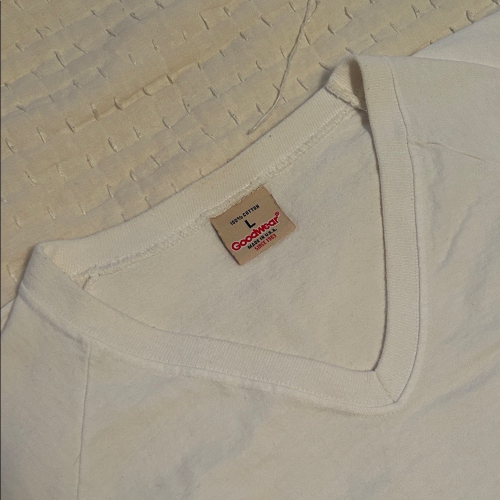 Goodwear White V-Neck T-Shirt